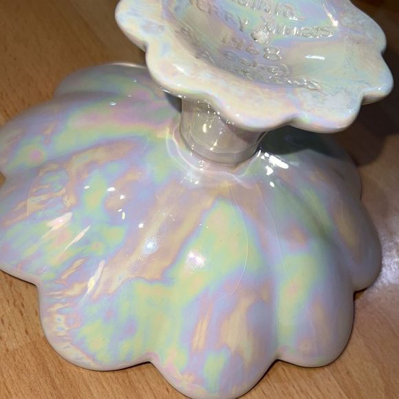 Vintage 1968 Small Iridescent Floral Pitcher & Wash Basin/Display Tray Platter - Picture 11 of 15